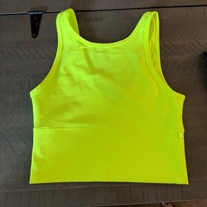 Lululemon Highlight yellow power pivot tank size 4